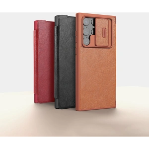 Kup Case Nillkin Qin Leather Pro Samsung Galaxy S22 Ultra schwarz - NLK526 - {ean13} - Sklep Home Screen