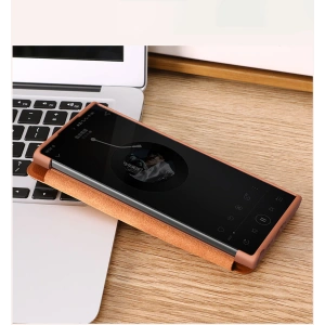 Kup Case Nillkin Qin Leather Pro Samsung Galaxy S22 Ultra schwarz - NLK526 - {ean13} - Sklep Home Screen