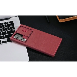 Kup Case Nillkin Qin Leather Pro Samsung Galaxy S22 Ultra schwarz - NLK526 - {ean13} - Sklep Home Screen