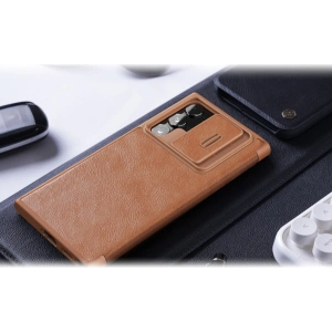 Kup Etui Nillkin Qin Leather Pro Samsung Galaxy S22 Ultra negru - NLK526 - {ean13} - Sklep Home Screen