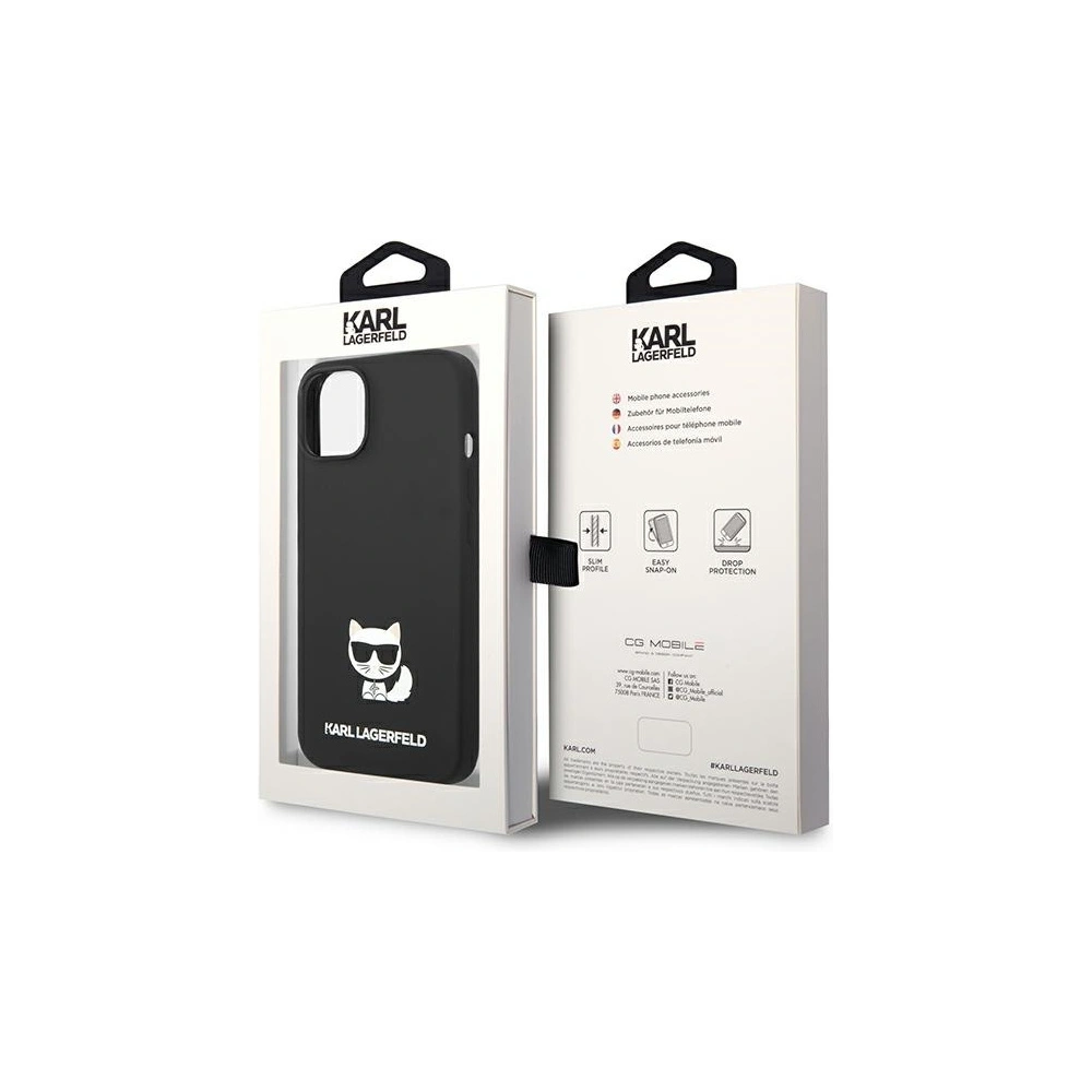Etui Karl Lagerfeld KLHCP14MSLCTBK Apple iPhone 14 Plus / 15 Plus hardcase czarny/black Silicone Choupette Body