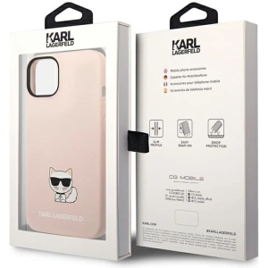 Etui Karl Lagerfeld KLHCP14MSLCTPI Apple iPhone 14 Plus / 15 Plus hardcase jasnoróżowy/light pink Silicone Choupette Body