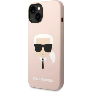 Etui Karl Lagerfeld KLHCP14MSLKHLP Apple iPhone 14 Plus / 15 Plus hardcase różowy/pink Silicone Karl`s Head