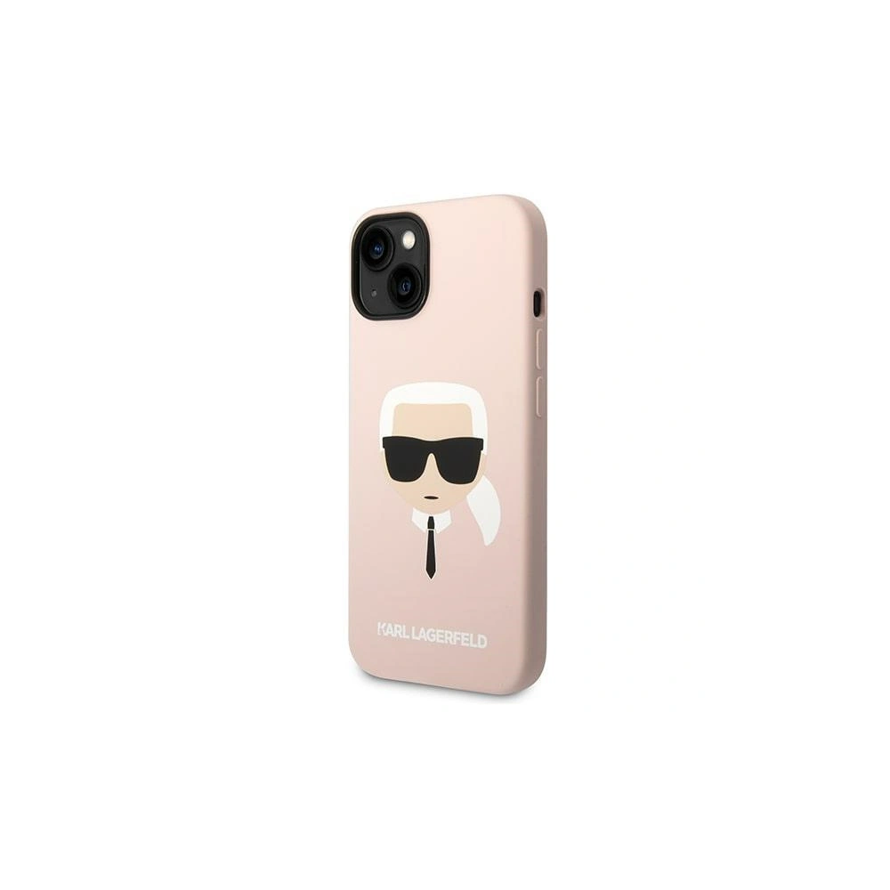 Etui Karl Lagerfeld KLHCP14MSLKHLP Apple iPhone 14 Plus / 15 Plus hardcase różowy/pink Silicone Karl`s Head