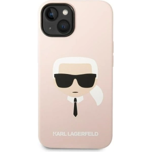 Etui Karl Lagerfeld KLHCP14MSLKHLP Apple iPhone 14 Plus / 15 Plus hardcase różowy/pink Silicone Karl`s Head