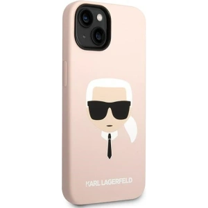 Etui Karl Lagerfeld KLHCP14MSLKHLP Apple iPhone 14 Plus / 15 Plus hardcase różowy/pink Silicone Karl`s Head