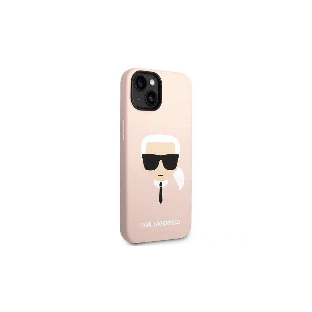 Etui Karl Lagerfeld KLHCP14MSLKHLP Apple iPhone 14 Plus / 15 Plus hardcase różowy/pink Silicone Karl`s Head