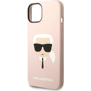 Etui Karl Lagerfeld KLHCP14MSLKHLP Apple iPhone 14 Plus / 15 Plus hardcase różowy/pink Silicone Karl`s Head