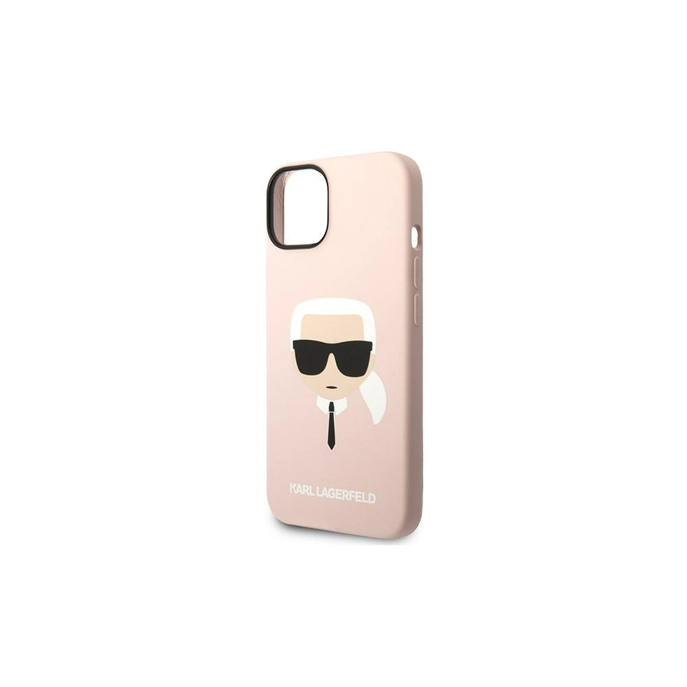 Etui Karl Lagerfeld KLHCP14MSLKHLP Apple iPhone 14 Plus / 15 Plus hardcase różowy/pink Silicone Karl`s Head