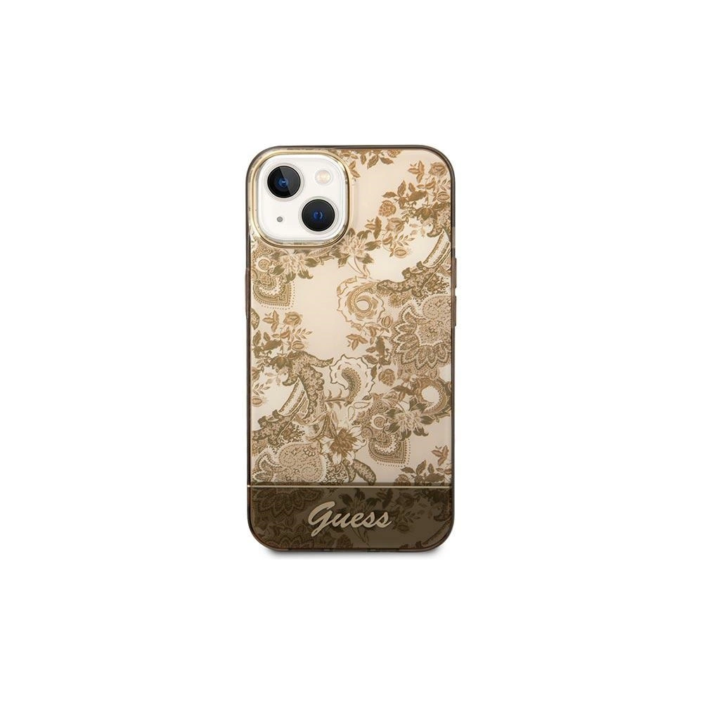 Etui Guess GUHCP14SHGPLHC Apple iPhone 14 ochre hardcase Porcelain Collection