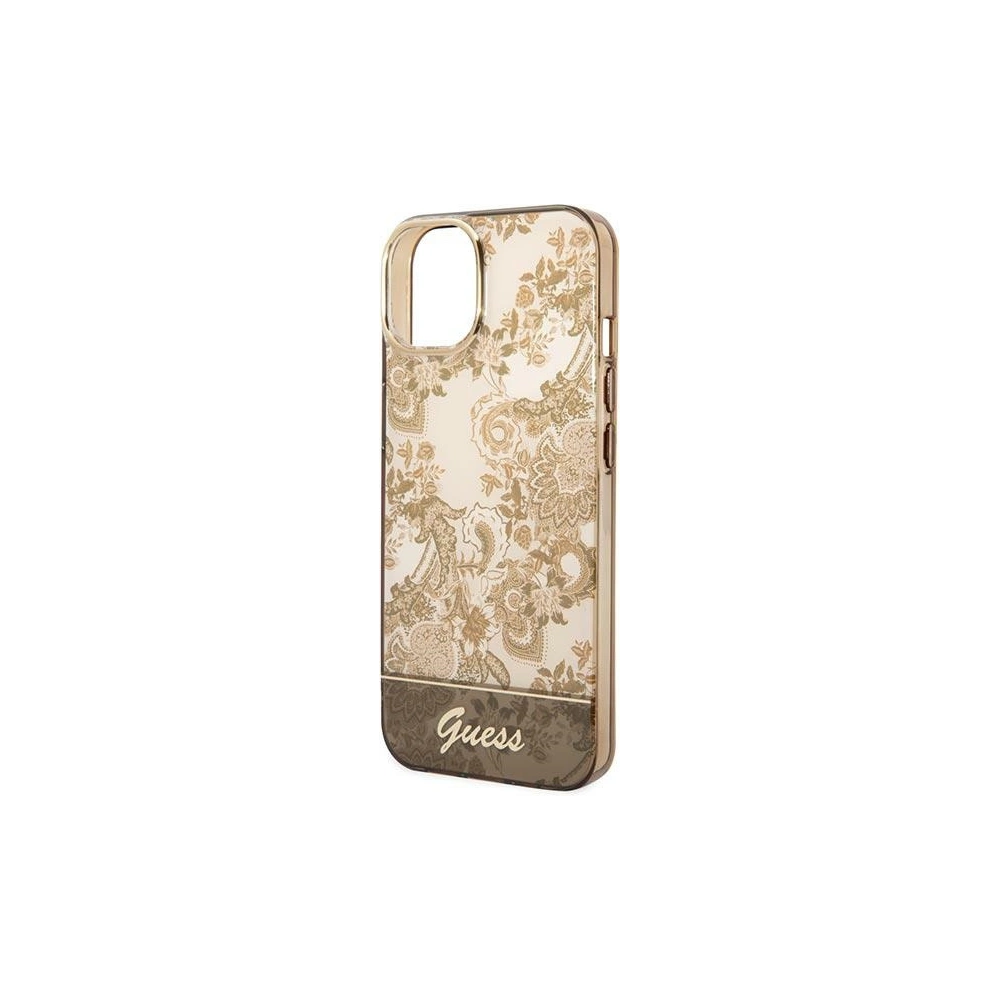 Etui Guess GUHCP14SHGPLHC Apple iPhone 14 ochre hardcase Porcelain Collection