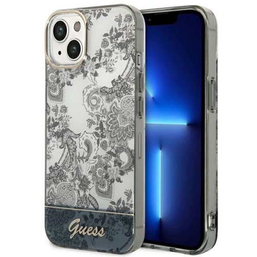 Buy Guess GUHCP14SHGPLHG Apple iPhone 14 grey hardcase Porcelain Collection - GUE2120 - {ean13} - Home Screen Store Europe