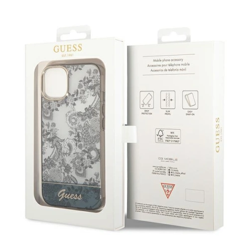 Buy Guess GUHCP14SHGPLHG Apple iPhone 14 grey hardcase Porcelain Collection - GUE2120 - {ean13} - Home Screen Store Europe