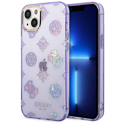 Kup Etui Guess GUHCP14SHTPPTL Apple iPhone 14 fialové/lilac tvrdé pouzdro Peony Glitter - GUE2122 - {ean13} - Sklep Home Screen