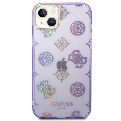 Kup Etui Guess GUHCP14SHTPPTL Apple iPhone 14 fialové/lilac tvrdé pouzdro Peony Glitter - GUE2122 - {ean13} - Sklep Home Screen