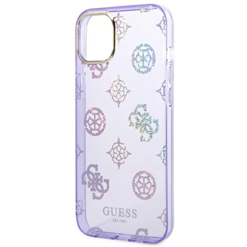 Kup Etui Guess GUHCP14SHTPPTL Apple iPhone 14 lila/lilac kemény borító Peony Glitter - GUE2122 - {ean13} - Sklep Home Screen