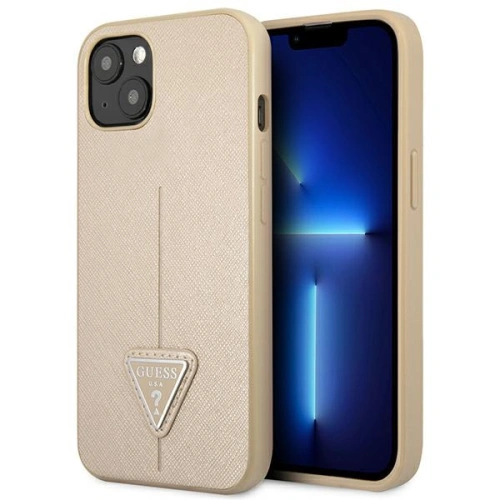 Kup Etui Guess GUHCP14SPSATLE Apple iPhone 14 béžový/beige hardcase SaffianoTriangle Logo - GUE2123 - {ean13} - Sklep Home Screen