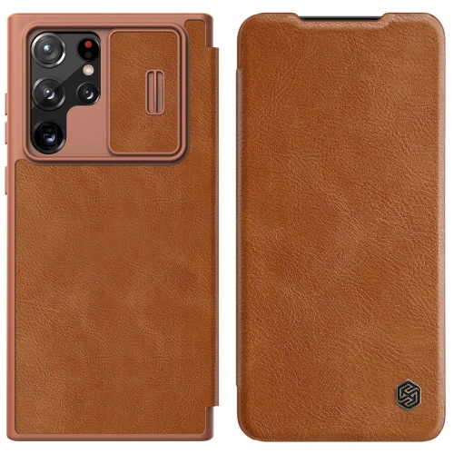 Kup Etui Nillkin Qin Leather Pro Samsung Galaxy S22 Ultra brązowy - NLK527 - {ean13} - Sklep Home Screen