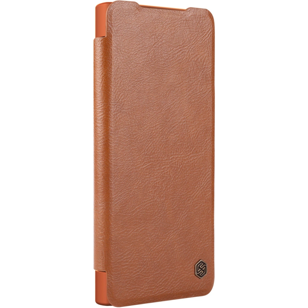 Etui Nillkin Qin Leather Pro Samsung Galaxy S22 Ultra brązowy