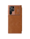 Kup Etui Nillkin Qin Leather Pro Samsung Galaxy S22 Ultra brązowy - NLK527 - {ean13} - Sklep Home Screen