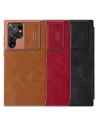 Kup Etui Nillkin Qin Leather Pro Samsung Galaxy S22 Ultra brązowy - NLK527 - {ean13} - Sklep Home Screen