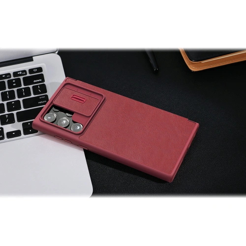 Kup Etui Nillkin Qin Leather Pro Samsung Galaxy S22 Ultra brązowy - NLK527 - {ean13} - Sklep Home Screen