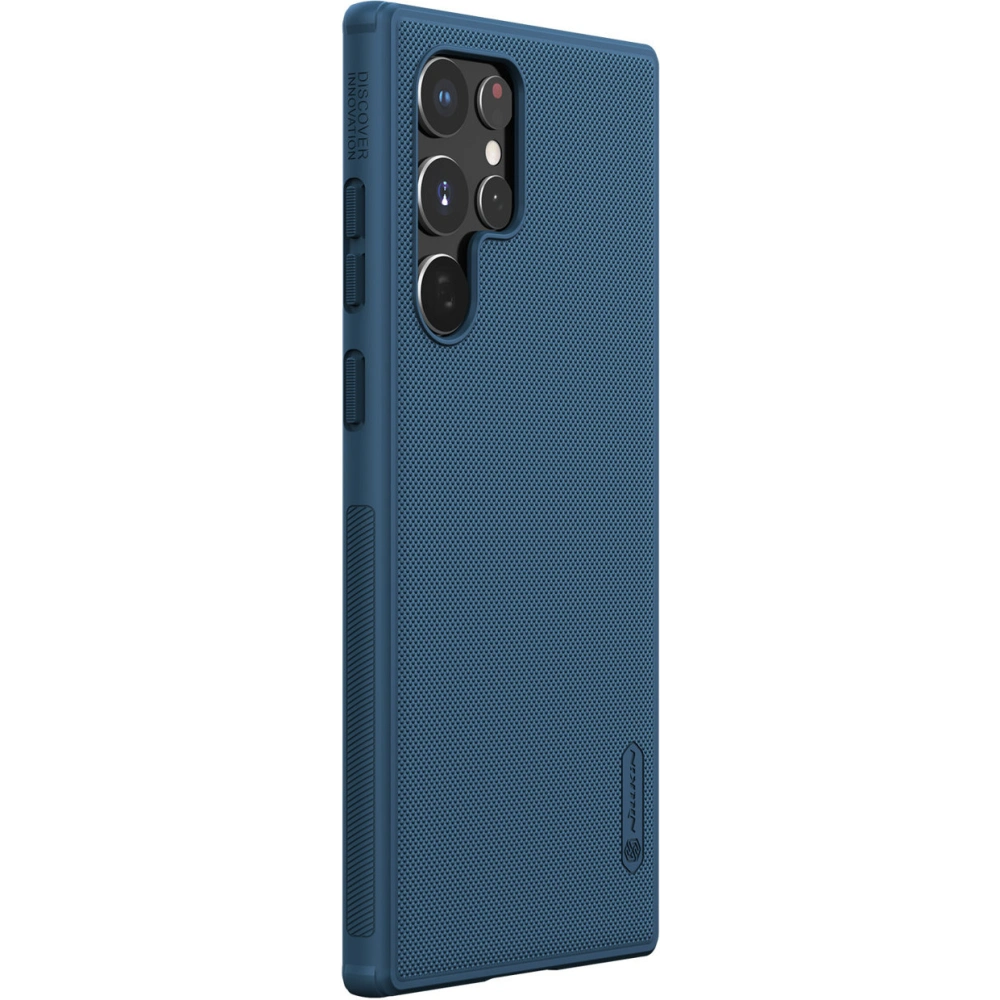 Etui Nillkin Super Frosted Shield Pro Samsung Galaxy S22 Ultra niebieski