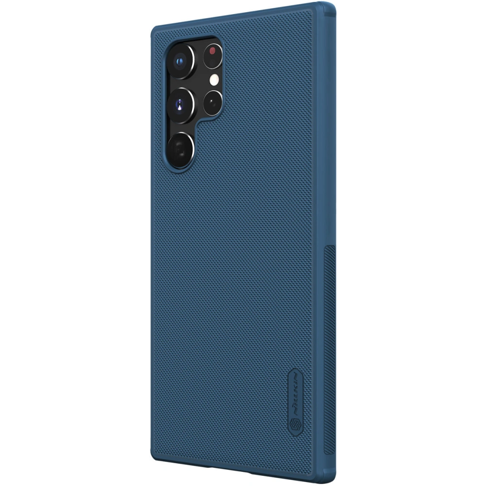 Etui Nillkin Super Frosted Shield Pro Samsung Galaxy S22 Ultra niebieski