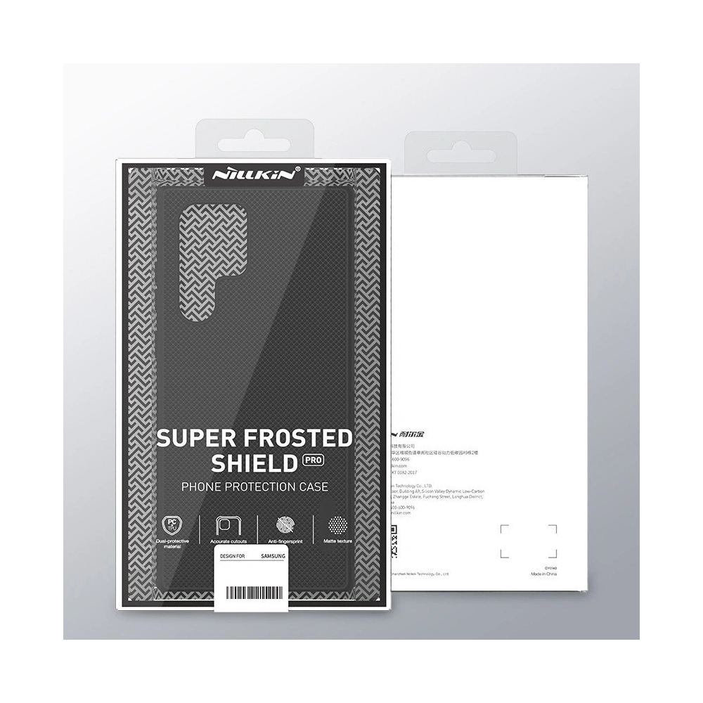 Etui Nillkin Super Frosted Shield Pro Samsung Galaxy S22 Ultra niebieski