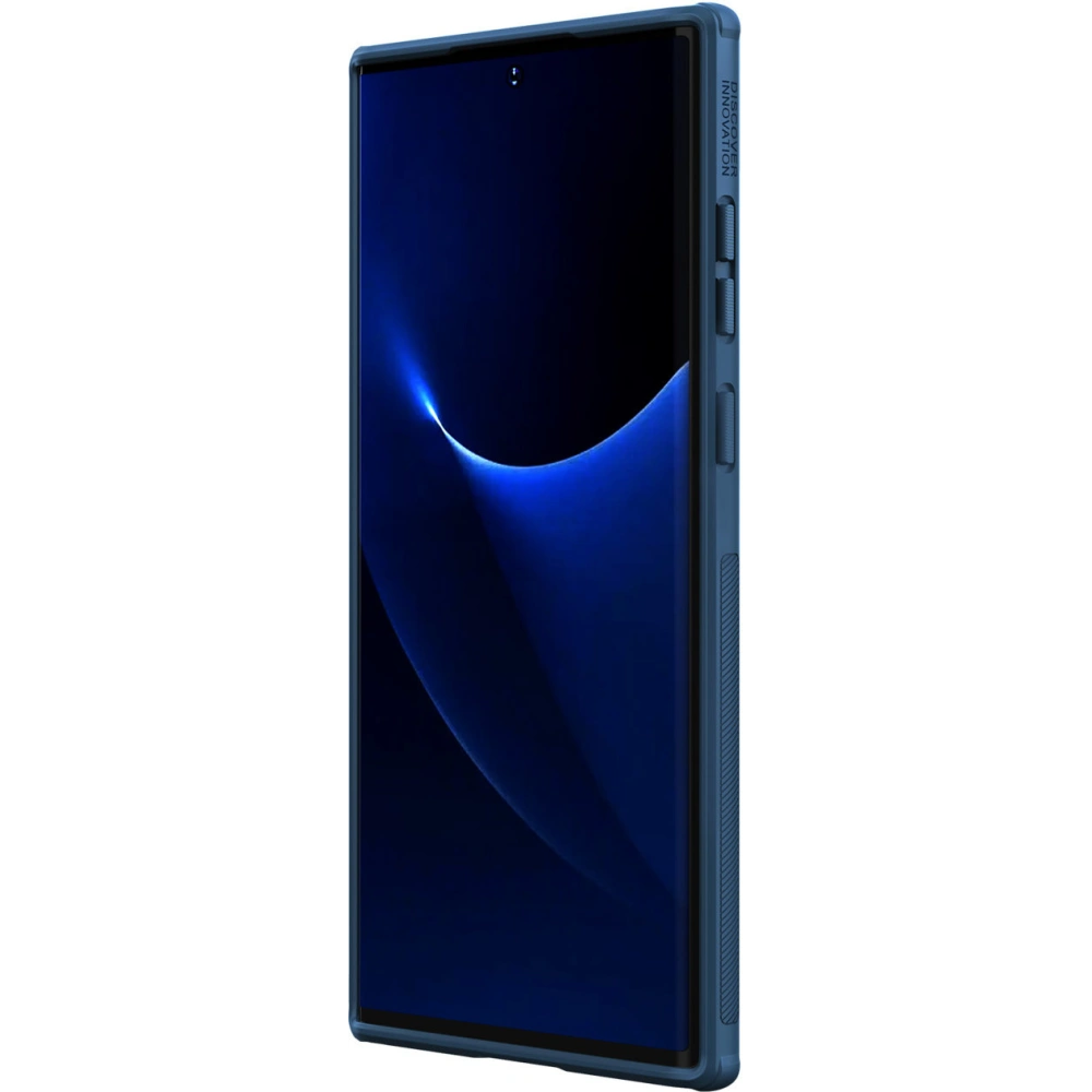 Etui Nillkin Super Frosted Shield Pro Samsung Galaxy S22 Ultra niebieski