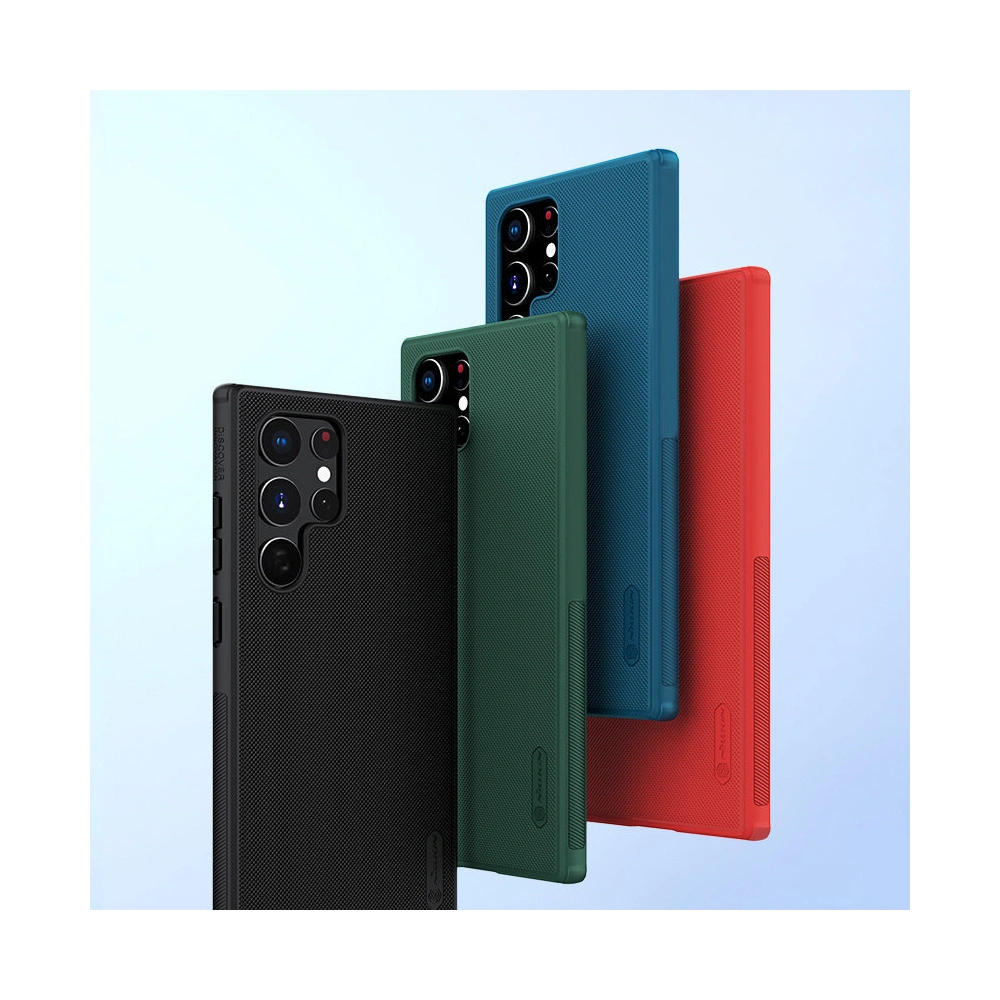 Etui Nillkin Super Frosted Shield Pro Samsung Galaxy S22 Ultra niebieski