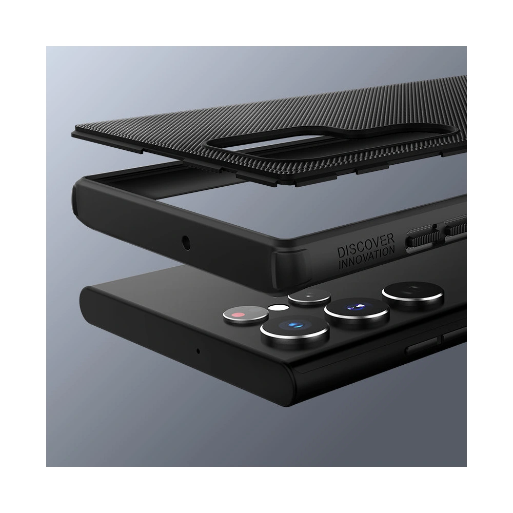 Etui Nillkin Super Frosted Shield Pro Samsung Galaxy S22 Ultra niebieski