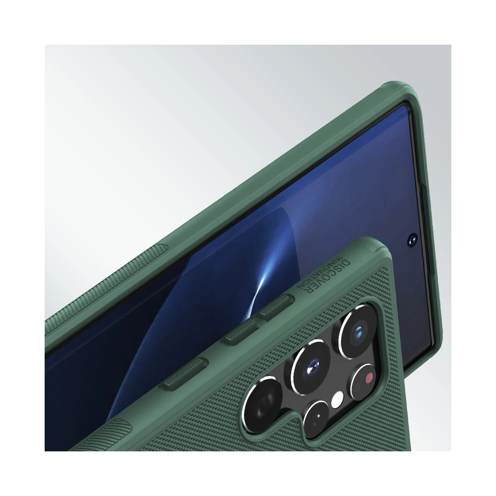 Etui Nillkin Super Frosted Shield Pro Samsung Galaxy S22 Ultra niebieski
