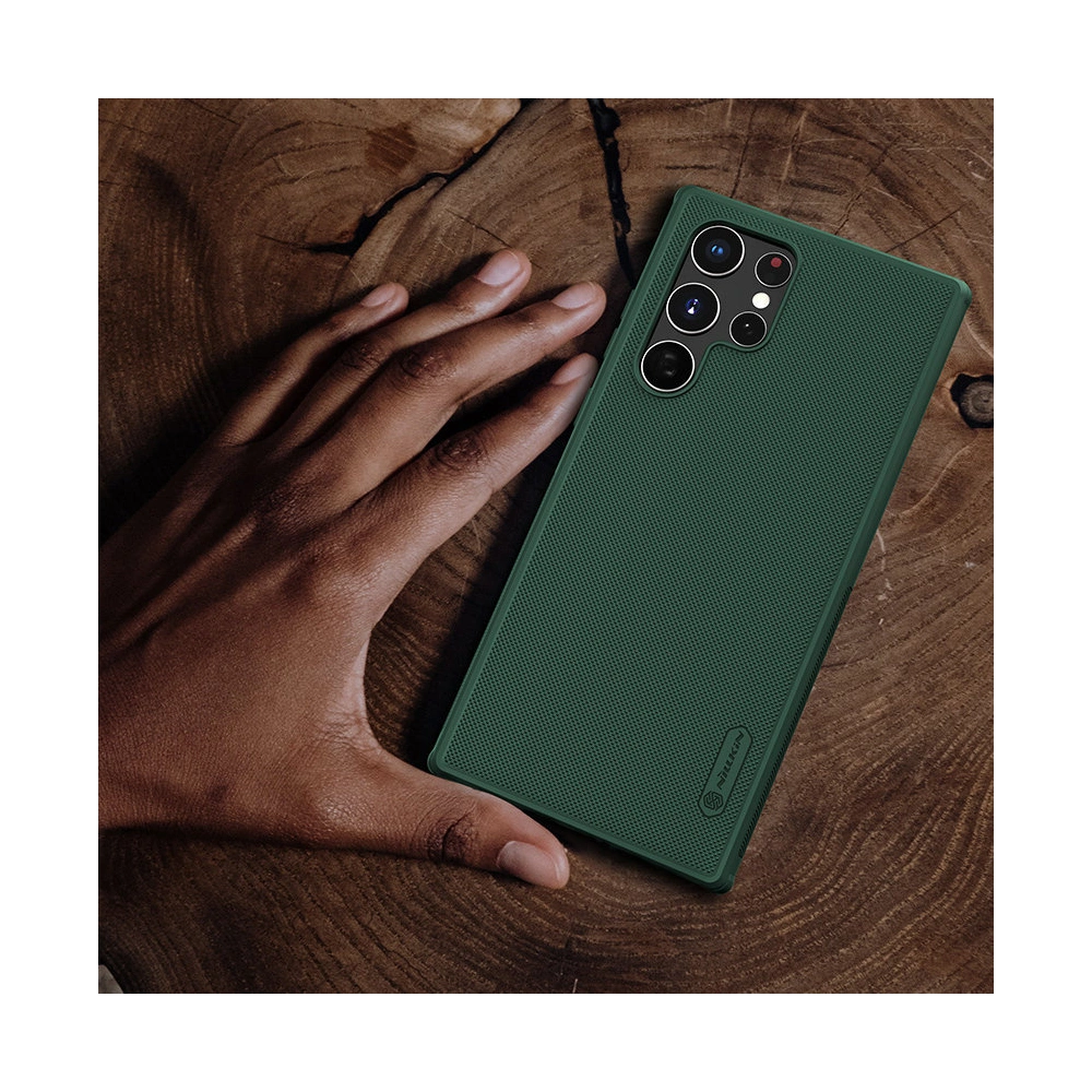 Etui Nillkin Super Frosted Shield Pro Samsung Galaxy S22 Ultra niebieski