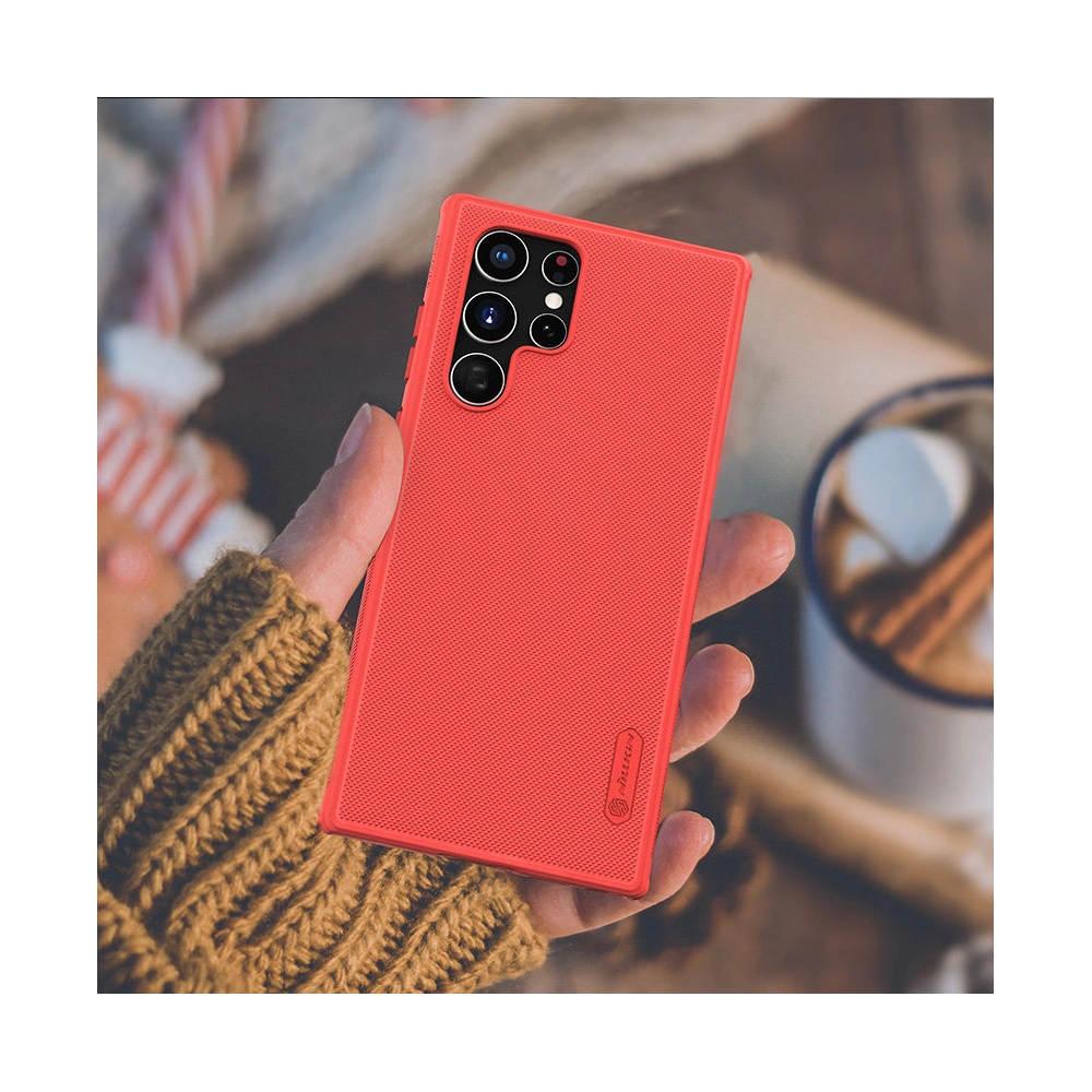 Etui Nillkin Super Frosted Shield Pro Samsung Galaxy S22 Ultra niebieski