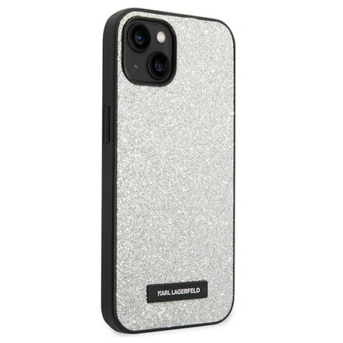 Kup Case Karl Lagerfeld KLHCP14SG2ELS Apple iPhone 14 Hardcase silber/silver Glitter Plakette Logo - KLD1137 - {ean13} - Sklep Home Screen