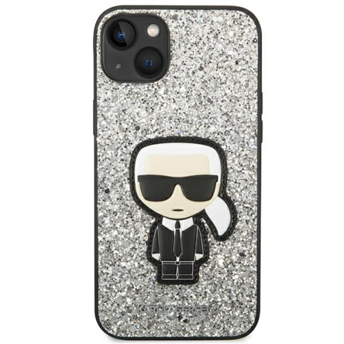 Kup Etui Karl Lagerfeld KLHCP14SGFKPG Apple iPhone 14 hardcase srebrny/silver Glitter Flakes Ikonik - KLD1138 - {ean13} - Sklep Home Screen