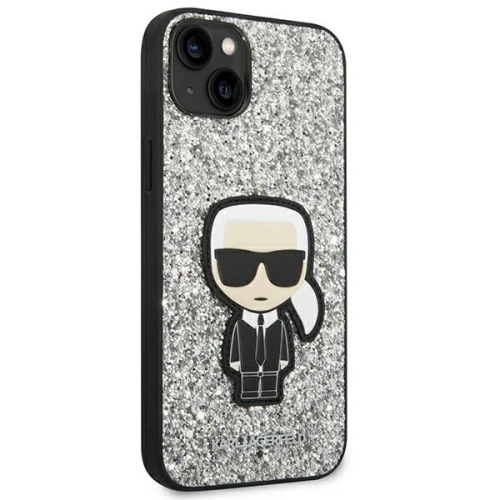 Kup Etui Karl Lagerfeld KLHCP14SGFKPG Apple iPhone 14 hardcase srebrny/silver Glitter Flakes Ikonik - KLD1138 - {ean13} - Sklep Home Screen