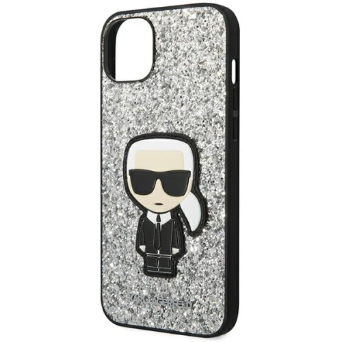Kup Etui Karl Lagerfeld KLHCP14SGFKPG Apple iPhone 14 hardcase srebrny/silver Glitter Flakes Ikonik - KLD1138 - {ean13} - Sklep Home Screen