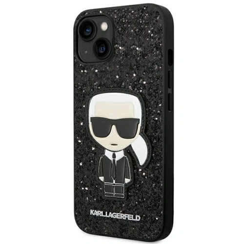 Kup Etui Karl Lagerfeld KLHCP14SGFKPK Apple iPhone 14 hardcase negru/black Glitter Flakes Ikonik - KLD1139 - {ean13} - Sklep Home Screen