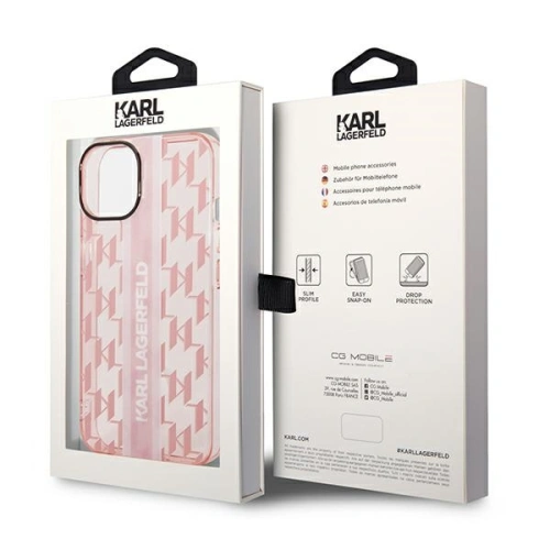Kup Etui Karl Lagerfeld KLHCP14SHKLSPCP Apple iPhone 14 hardcase růžový/pink Mono Vertical Stripe - KLD1140 - {ean13} - Sklep Home Screen