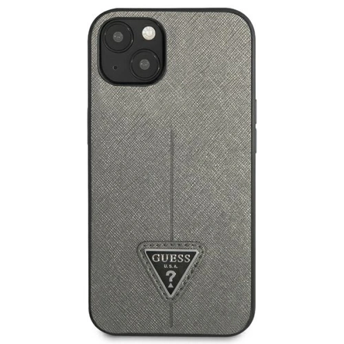 Kup Etui Guess GUHCP14SPSATLG Apple iPhone 14 srebrny/silver hardcase SaffianoTriangle Logo - GUE2124 - {ean13} - Sklep Home Screen