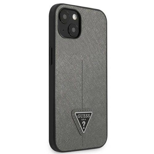 Kup Etui Guess GUHCP14SPSATLG Apple iPhone 14 srebrny/silver hardcase SaffianoTriangle Logo - GUE2124 - {ean13} - Sklep Home Screen
