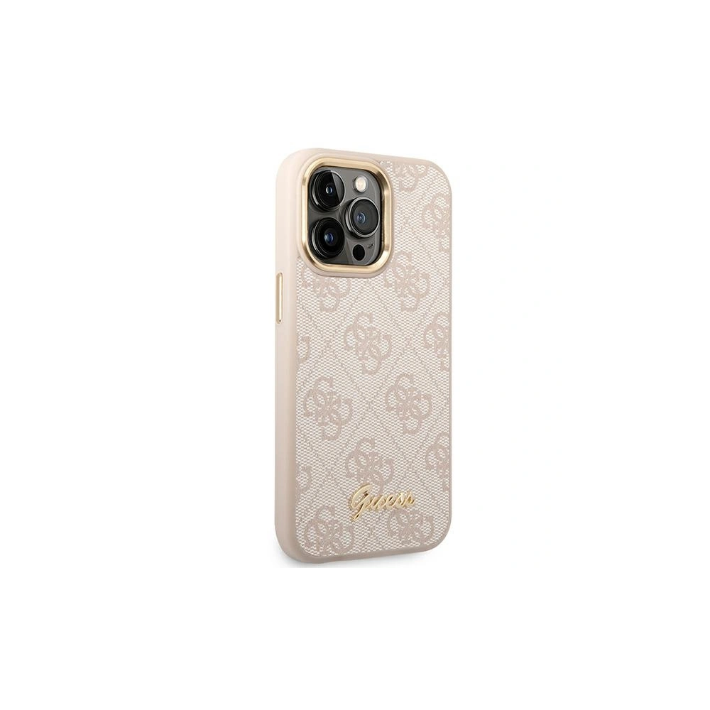 Etui Guess GUHCP14XHG4SHP Apple iPhone 14 Pro Max różowy/pink hard case 4G Vintage Gold Logo