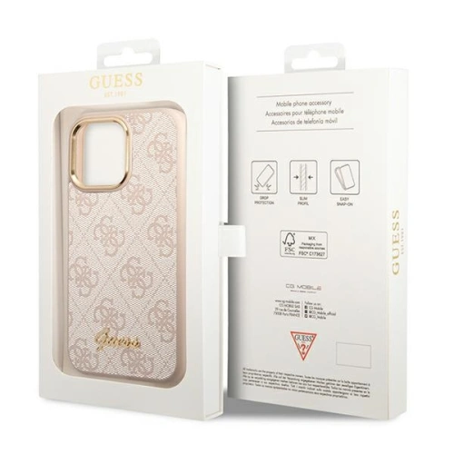 Kup Etui Guess GUHCP14XHG4SHP Apple iPhone 14 Pro Max różowy/pink hard case 4G Vintage Gold Logo - GUE2128 - {ean13} - Sklep Home Screen