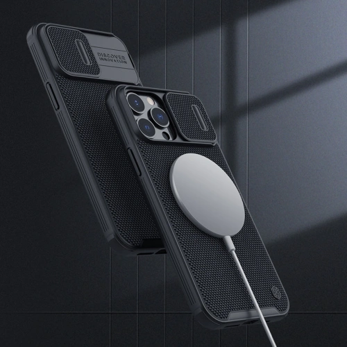 Kup Etui Nillkin Texture Pro Magnetic MagSafe Apple iPhone 13 Pro Max fekete - NLK539 - {ean13} - Sklep Home Screen