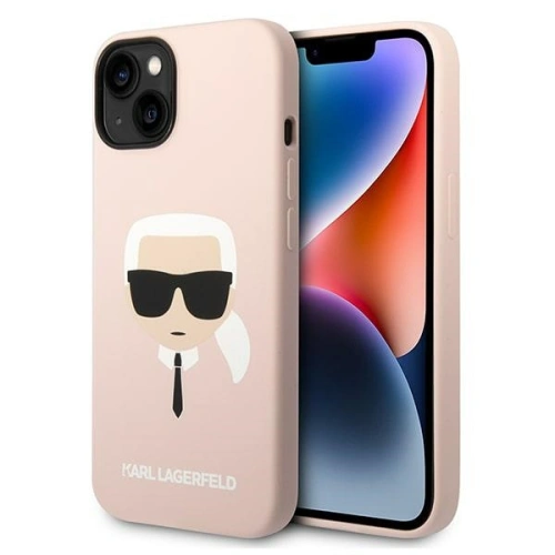 Kup Etui Karl Lagerfeld KLHCP14SSLKHLP Apple iPhone 14 hardcase różowy/pink Silicone Karl`s Head - KLD1145 - {ean13} - Sklep Home Screen