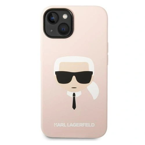 Buy Karl Lagerfeld KLHCP14SSLKHLP Apple iPhone 14 hardcase pink Silicone Karl`s Head - KLD1145 - {ean13} - Home Screen Store Europe