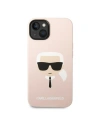 Buy Karl Lagerfeld KLHCP14SSLKHLP Apple iPhone 14 hardcase pink Silicone Karl`s Head - KLD1145 - {ean13} - Home Screen Store Europe