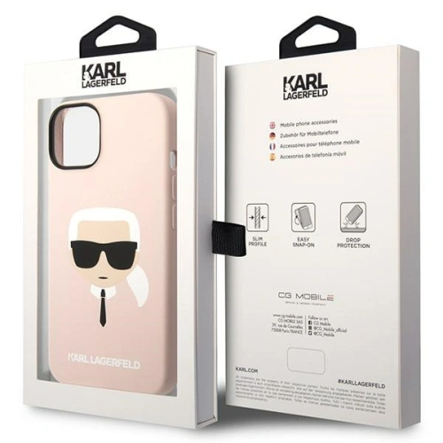 Kup Etui Karl Lagerfeld KLHCP14SSLKHLP Apple iPhone 14 hardcase roz/pink Silicon Karl`s Head - KLD1145 - {ean13} - Sklep Home Screen